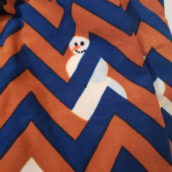 Vintage Lularoe Snowman Chevron Leggings OS - Picture 5 of 5